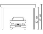 SKAN HOLZ Friesland Einzelcarport 397x708 cm mit Aluminium-Dach tauchimprägniert – Bild 6