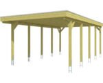 SKAN HOLZ Friesland Einzelcarport 397x708 cm mit Aluminium-Dach tauchimprägniert – Bild 5
