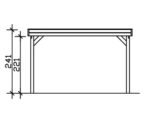 SKAN HOLZ Friesland Einzelcarport 397x708 cm mit Aluminium-Dach tauchimprägniert – Bild 3