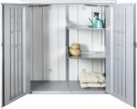 Terrassenschrank Biohort Romeo M High 132 x 57 x 181 cm quarzgrau-metallic – Bild 5