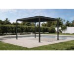 Pergola Basis mit Lamellendach Pfosten 8,8x8,8 cm 3x3,6m anthrazit ähnlich RAL7015 – Bild 7