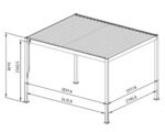 Pergola Basis mit Lamellendach Pfosten 8,8x8,8 cm 3x3,6m anthrazit ähnlich RAL7015 – Bild 2