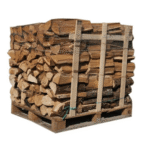40 cm trockenes Brennholz auf Hartholzmischpalette